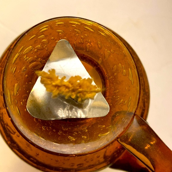 French amber glass oil lamp from Biot, 1970s / costa riviera - Picture 3 of 4